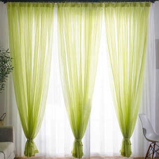 Smarties Lime Green Soft Sheer Voile Curtain 6