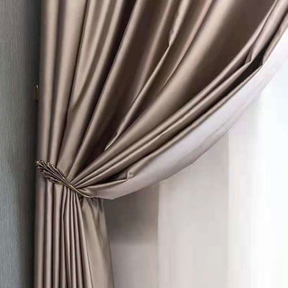 Moonlight Lustrous Mocha Faux Silk Curtain 7