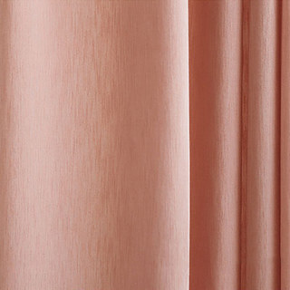Tuscan Sun Coral Dusky Pink Textured Striped Heavy Semi Sheer Curtain 3