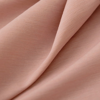 Tuscan Sun Coral Dusky Pink Textured Striped Heavy Semi Sheer Curtain 8