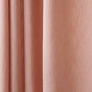 Tuscan Sun Coral Dusky Pink Textured Striped Heavy Semi Sheer Curtain 2