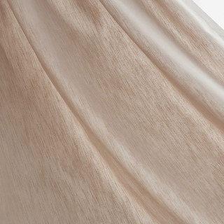 Tuscan Sun Mocha Light Brown Textured Striped Heavy Semi Sheer Curtain 3