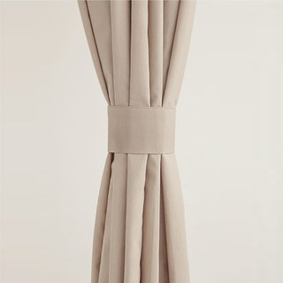Tuscan Sun Mocha Light Brown Textured Striped Heavy Semi Sheer Curtain 6
