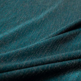 Metallic Fantasy Subtle Textured Striped Sparkling Shimmering Teal Curtain 5