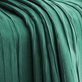 The Crush Dark Green Crushed Striped Blackout Curtain