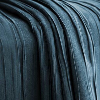 The Crush Navy Blue Crushed Striped Blackout Curtain