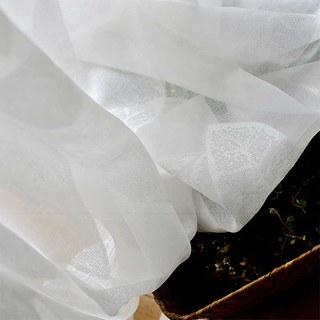 Magical Leaves Glittering White Voile Net Curtain 8