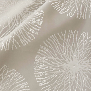 Dandelion Luxury 3D Jacquard Champagne Cream Curtain 6