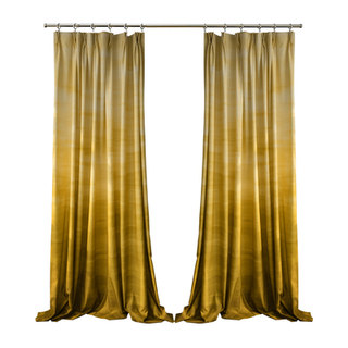 Moon River Yellow Gold Ombre Velvet Curtain 5