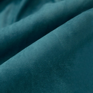 Velvety Faux Suede Teal Blue Curtain 3