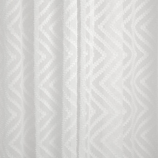 Echo Vertical Wave Patterned Ivory White Voile Curtain 2