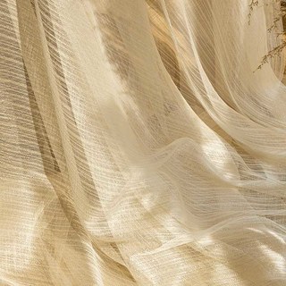 Moonlight Cream Gold Glittering Mesh Net Curtain 2