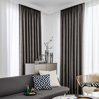 Oriental Fans Luxury Art Deco Jacquard Patterned Grey Curtain 5