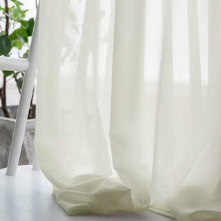 Soft Breeze Pastel Yellow Chiffon Voile Curtain 2