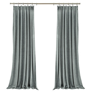 Exquisite Matte Luxury Slate Grey Chenille Curtain 4