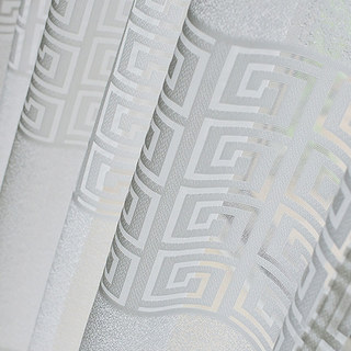 Greek Key Ivory White Heavy Mesh Net Curtain
