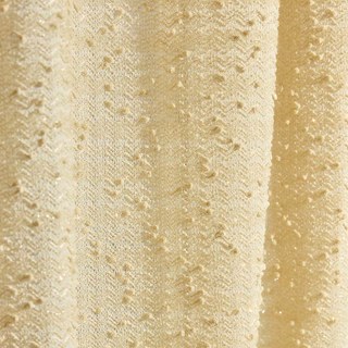 Ripple Wave Tweed Inspired Cream Yellow Glittery Voile Curtain 9