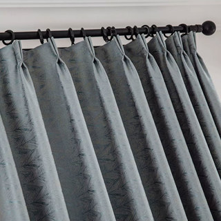 Mermaid Scales Duck Egg Blue & Gold Sparkle Curtain 6