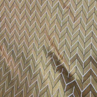 Elegante Art Deco Chevron Gold Curtain 5