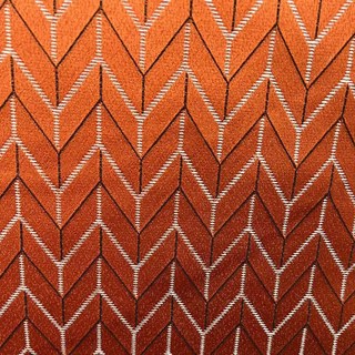 Elegante Art Deco Chevron Orange Curtain 5