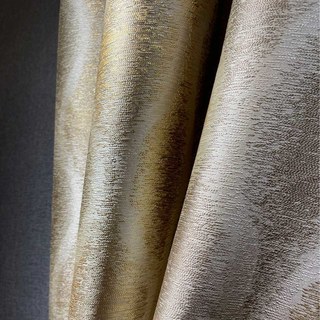 Gold Ripples Luxury Jacquard Geometric Blackout Curtains 2