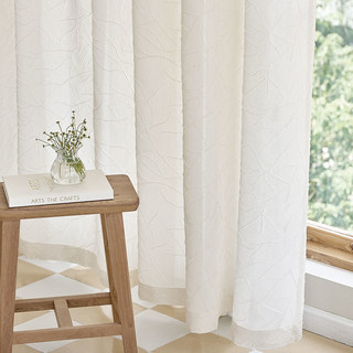 Nature's Melodies Branches & Leaves Ivory Cream Voile Curtain 2