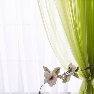 Smarties Lime Green Soft Sheer Voile Curtain 1