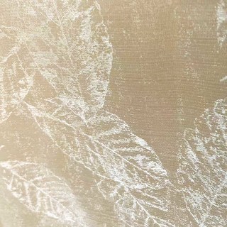 Shimmering Leaves Champagne Gold Voile Curtain 6