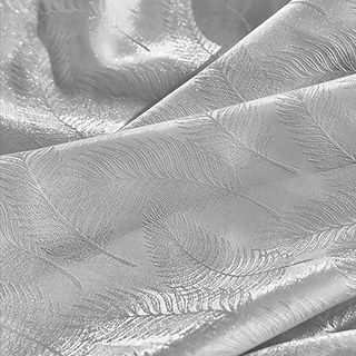 Feathered Fantasy Ash Grey Shimmering Voile Curtain 3