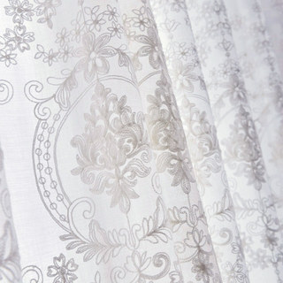 Royal Embroidered White Voile Curtain 5