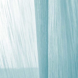 Silk Waterfall Light Blue Chiffon Voile Curtain 2