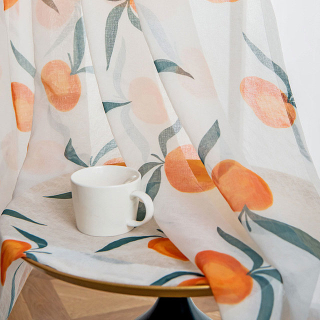 The Happiest Colour Orange Voile Curtain 1