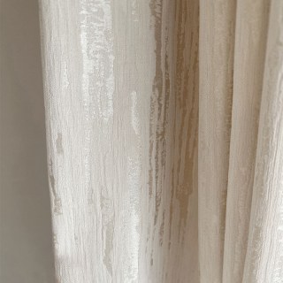 Silken Dune Off White Textured Chenille Cream Curtain