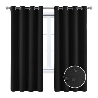 Malibu Waterproof Triple Weave Twill Blackout Blackout Outdoor Curtain 3
