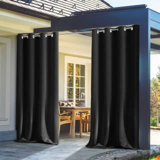 Malibu Waterproof Triple Weave Twill Blackout Blackout Outdoor Curtain 2