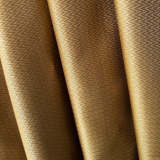 Echo Weave Chevron Zigzag Geometric Gold Curtains 2