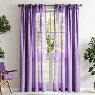 Luxe Lavender Purple Voile Curtain