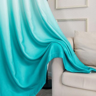 Candy Land Linen Style Blue Ombre Curtain 4