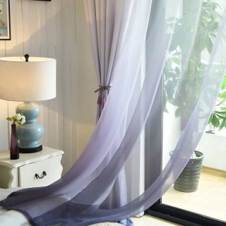 Candy Land Ombre Grey Voile Curtain