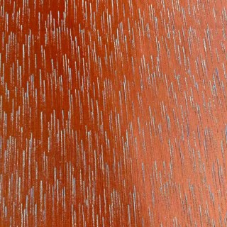 Silver Stream Orange Curtain with Shimmering Metallic Stripes