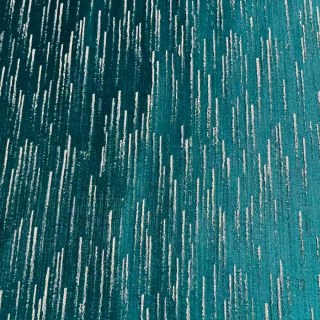 Silver Stream Teal Curtain with Shimmering Metallic Stripes 4