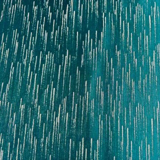 Silver Stream Teal Curtain with Shimmering Metallic Stripes 5