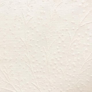 Frost Bloom Ivory Cream 3D Puff Paint Floral Voile Curtain 4