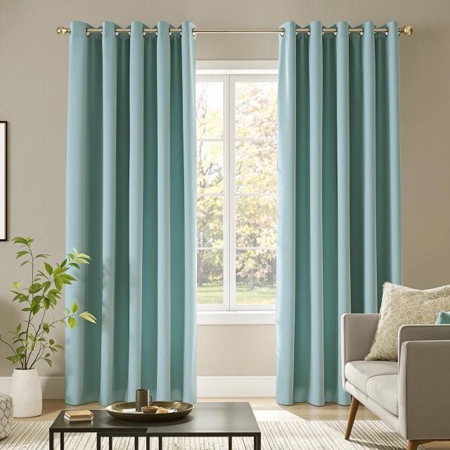 Matte Majesty Sea Salt Blue Blackout Velvet Curtain 1