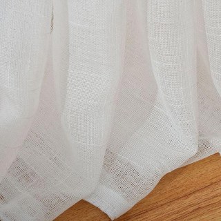 A Touch of Sunshine Semi Sheer White Heavy Net Curtain 4