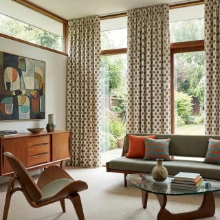 Dottie Delight Mid Century Modern Dusky Green Polka Dot Chenille Curtain 20251203044547 2