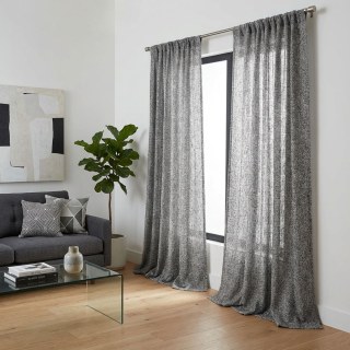 French Chic Black & White Heavy Voile Curtain 3