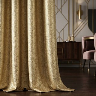 Gold Shimmer Textured Metallic Glittering Curtains