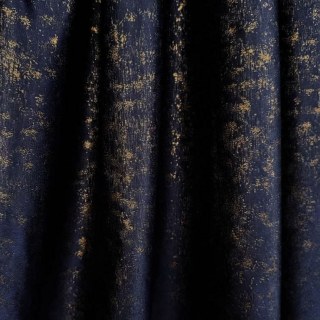 Golden Nebula Luxury Jacquard Dark Blue Curtains with Gold Glitters 5