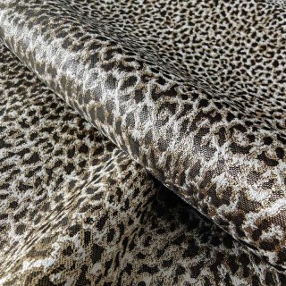 Leopard Spot Luxury Jacquard Gold Brown Animal Print Curtains 5